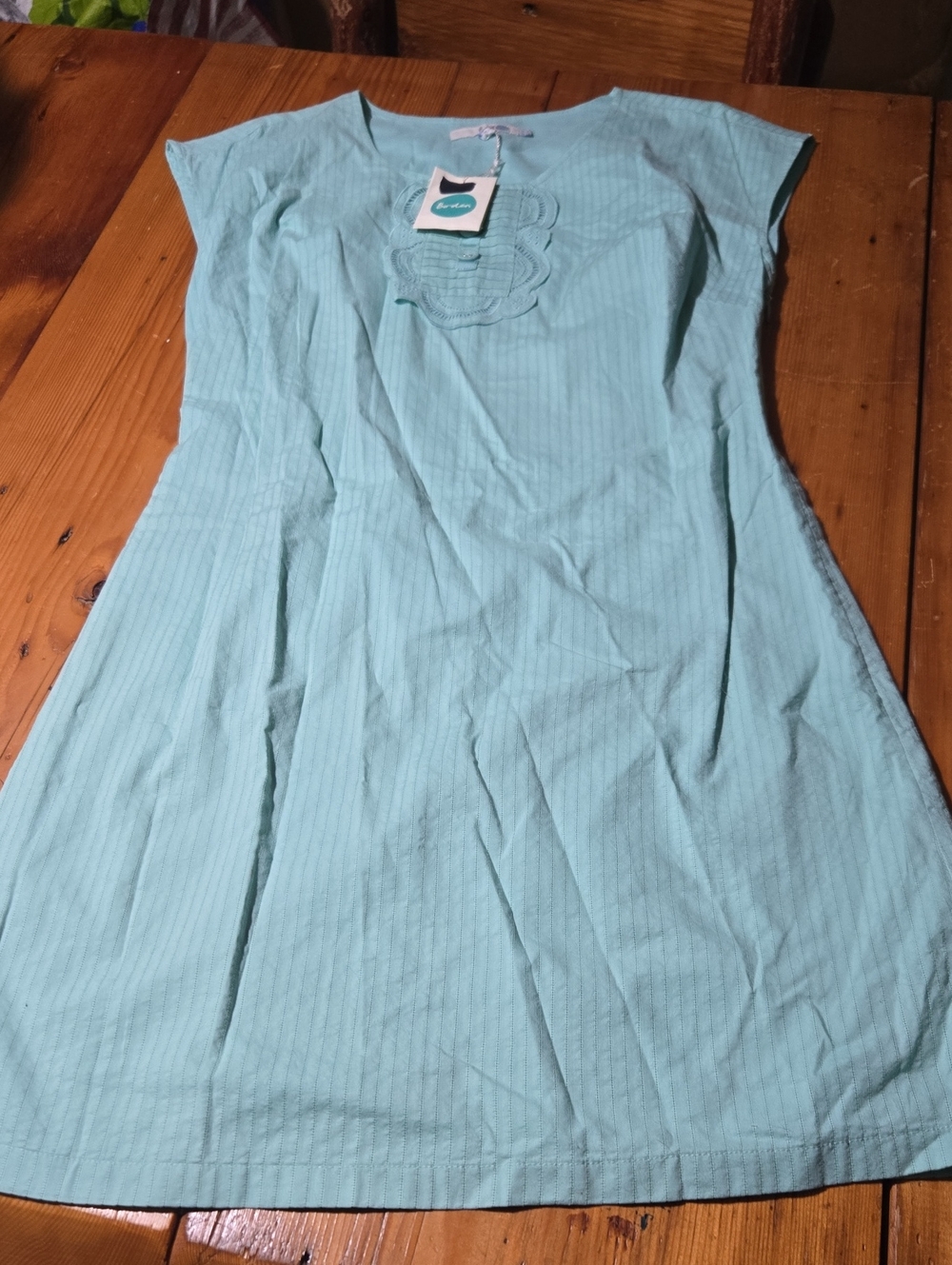 Nwt Boden Aqua Dress Sz 8r Adorable